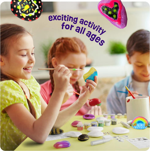 Kids Rock Painting Kit - Glow in The Dark